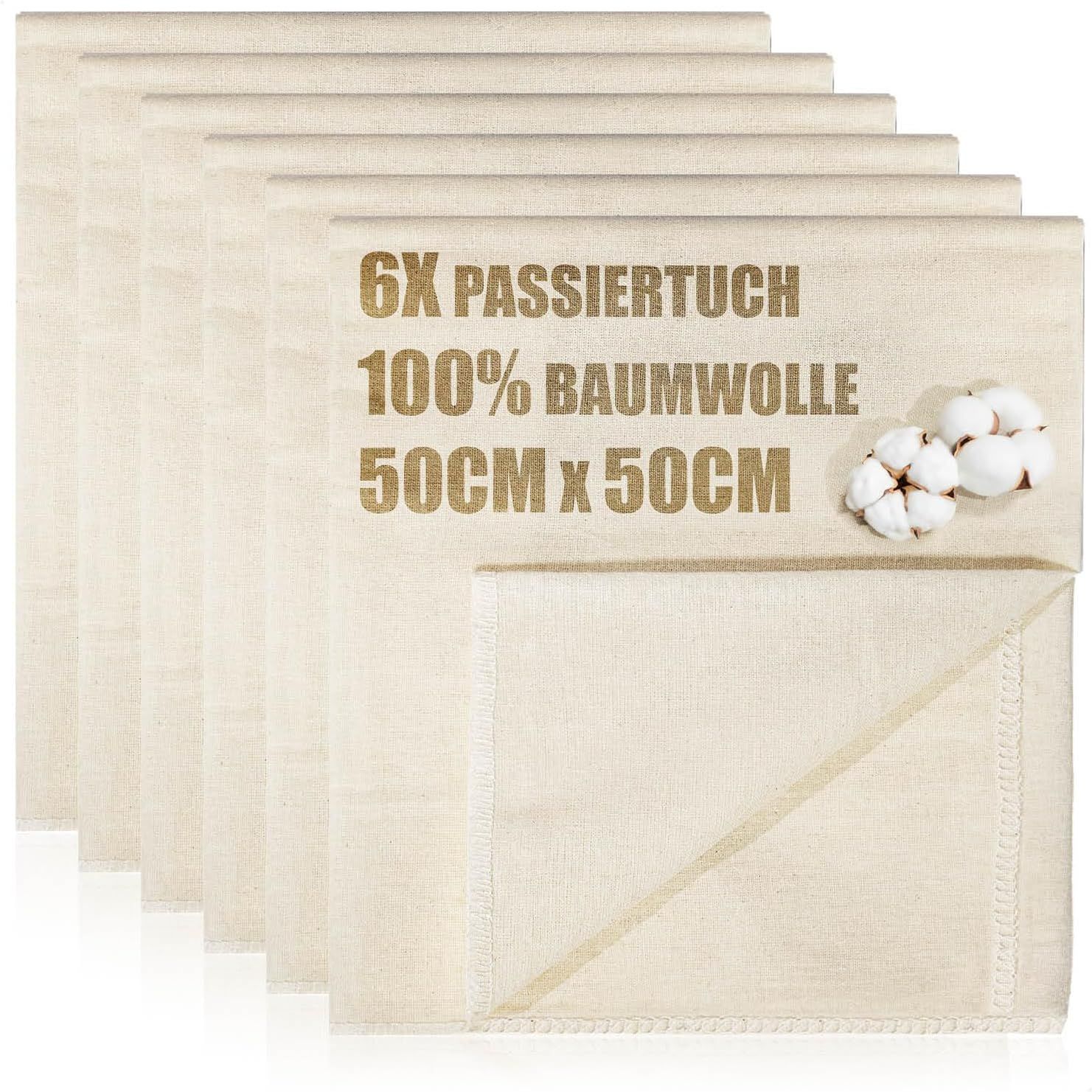 Eryi- 6x Linge De Boulangerie, Torchon  Savon,  Passer, 100% Coton - Linge Tiss Pour La Prparation De La Pte - Rutilisable, Rsistant  La Dchirure En Forte Humidit - Fabrication Du Pain