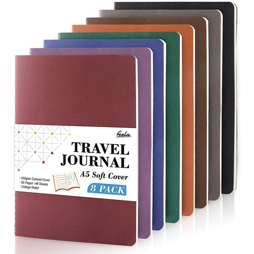 Eryi-8 Carnet Souple A5 Vintage, Carnets De Notes A5  Couverture Souple, Page Lign, Cahier De Note Pour Bureau Ecole Affaires Fournitures Scolaires Pour Prise De Notes Ecriture Notebook, 21 X 14cm