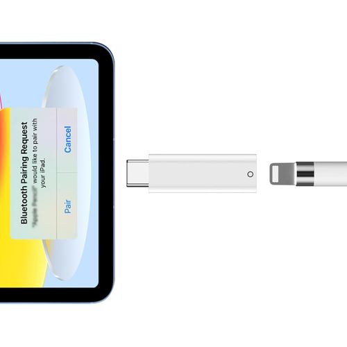 ERYI-Adaptateur Usb C Pour Apple Pencil 1A Generacin, Adaptateur De Charge Pour Apple Ipad Stylo Premire Gnration, Couplage Bluetooth Pour Ipad 10E Gen Et Ipad A16, Usb C Vers Lightning Pour Appl