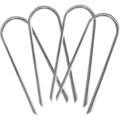 Eryi-Ancrage De Sol, Ancrage De Sol En Forme De U, Ancrage De Sol Trampoline, Trampoline Extrieur, Clous De Terre Mtal Pour Buts De Football, Tentes De Camping, Dcoration De Jardin (Argent U, 4 Pi