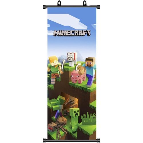 Eryi-Anime Wall Scroll,Manga Toile Dcoration,Creepe-R Scroll,Affiches Dfilement,Miner Dfilement,Craft Scroll Poster,Creepe-R Poster Mural Tissu Chambre Dcor Toile 25x75cm