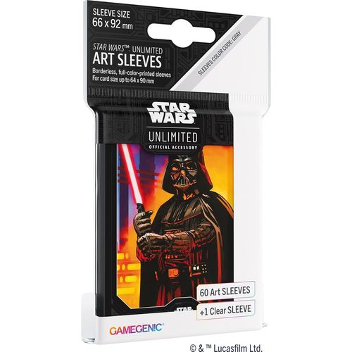 Eryi-Asmodee - - Star Wars Unlimited Art Sleeves Darth Vader - Jeux De Socit - Cartes  Jouer Et  Collectionner - Accessoires Et Protection