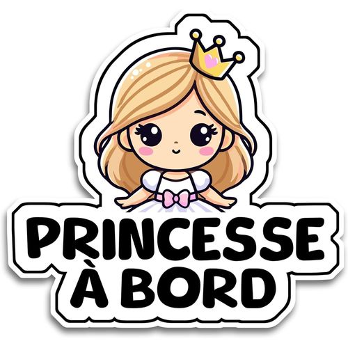 Eryi-Autocollants Bb  Bord Voiture - Princesse 16 X 15 Cm, Stickers Rsistants Aux Uv Et Waterproof, Facile  Appliquer, Acces[3966]