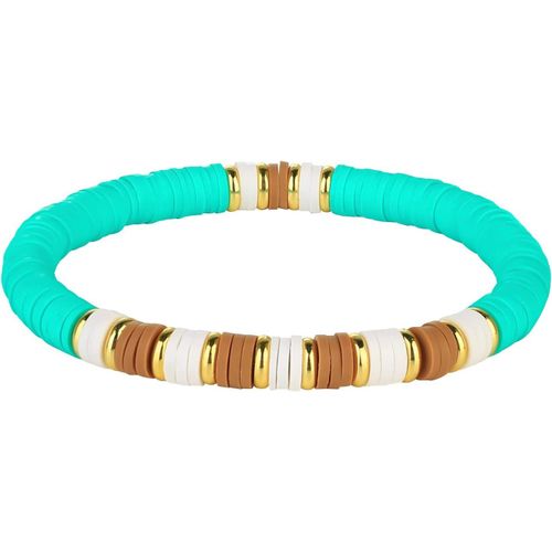 Eryi-Bracelet Extensible En Or Arc-En-Ciel Pour Femmes Bijoux De Plage Avec Perles De Disque Empilables Style Boho t