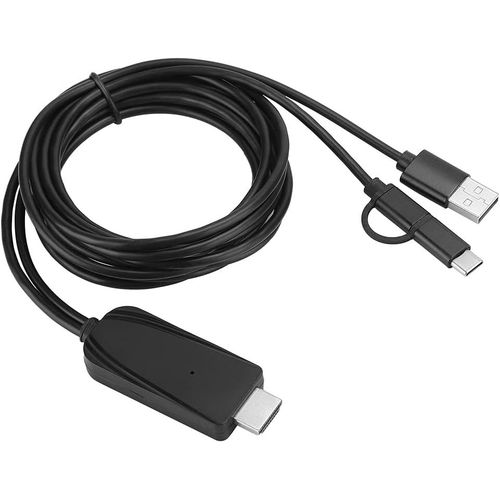 ERYI-Cble Adaptateur Pour Projecteur Voplls,Miraplug Pour Cble Usb C Vers Hdmi Para Tv Y Celular B Mira Plug Connect Projecteur De Tlphone 2-En-1 Type C/Micro Adaptateur Sn Miroir, Agrafeuses Et