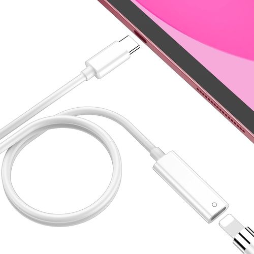 ERYI-Cble De Charge Ipencil, Pour Ipad 10me Gnration Pour Apple Pencil 1re Gnration, Adaptateur Usb C Vers Lightning Prend En Charge Le Chargement Du Crayon Et L'Appairage Bluetoothipencil Ada