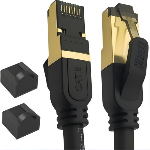 ERYI-Cble Rseau Cat.8 Lan Rj45 Cable Ethernet 40G-2Ghz Compatible Avec Modem, Routeur, Switch Gigabit, Smart Tv, Console De Jeu, Ordinateur Portable Pc (3 Mtres)