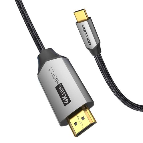 ERYI-Cble Usb C Vers Hdmi 1,5 M, 4K@60Hz Adaptateur Usb Type C Vers Hdmi [Compatible Thunderbolt 3] Compatible Avec Ipad Pro, Macbook, Mate 20, Galaxy S9/S8, Surface Book 2/Go And More