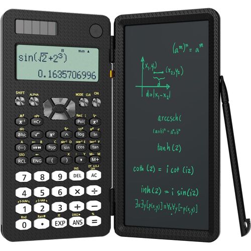 Eryi-Calculatrice Scientifique Pour L'cole Avec Bloc-Notes, Fournitures Scolaires Intermdiaires Et Lycennes Pour tudiants, 82 Ms Pliable  2 Lignes, Calculatrice Scientifique Avec Tablette