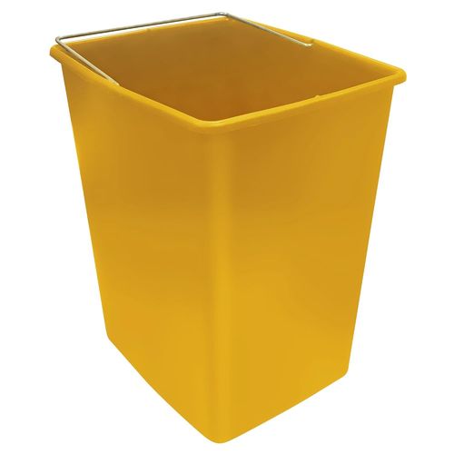 Eryi-Cbz00409-2 Seau En Plastique Pour Poubelle De Recyclage 17 L | Compatible Avec Poubelle De Cuisine Basic, Top, Round, Ecoclas, Ecoclas Plus | Avec Poigne En Mtal | Jaune