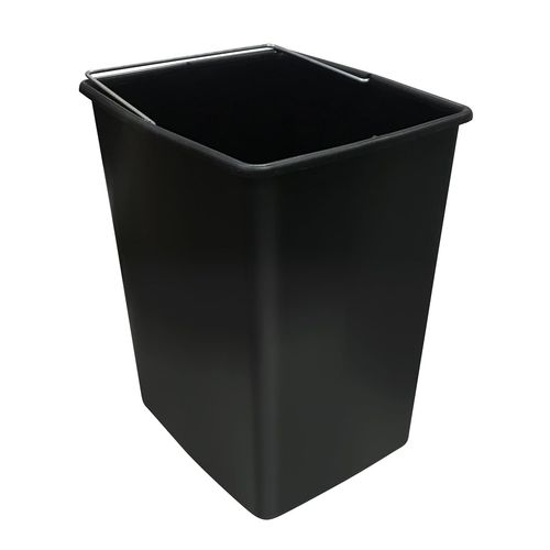 Eryi-Cbz00422 Seau En Plastique Pour Poubelle De Recyclage 17 L | Compatible Avec Poubelle De Cuisine Basic, Top, Round, Ecoclas, Ecoclas Plus | Avec Poigne En Mtal | Noir