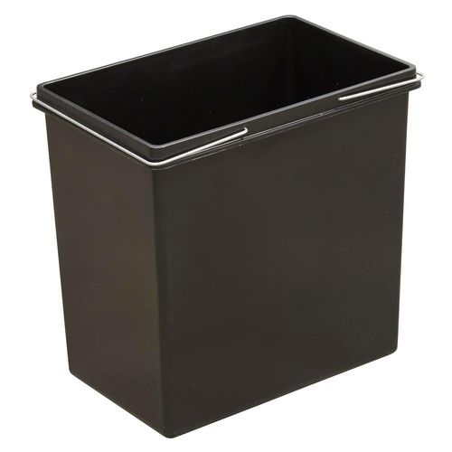 Eryi-Cbz00684 Seau En Plastique Pour Poubelle De Recyclage | 23 L | Compatible Avec Poubelle De Cuisine Basic, Top, Round, Ecoclas, Ecoclas Plus | Avec Poigne En Mtal | Noir