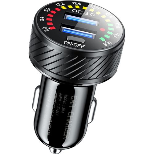 ERYI-Chargeur Allume-Cigare Usb - Double Port Qc3.0