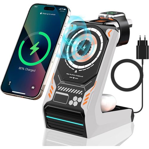 Eryi-Chargeur Induction 3 En 1,Chargeur Sans Fil Pour Iphone 15 14 13 12 Pro Max Xiaomi Google, Rapide Induction Chargeur Pour Ap[3834]