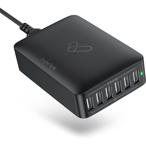 Eryi-Chargeur Multi Usb 60w Chargeur Secteur Multi Usb 6 Port Compatible Avec Iphone 13/12/Pro/Max/Galaxy S20 /Note/Macbook Air P[1545]