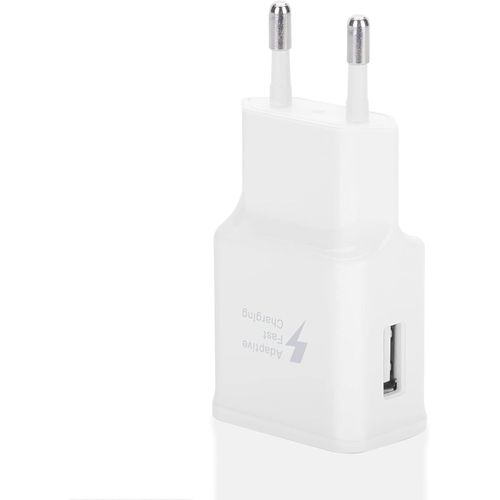 Eryi-Chargeur Mural Usb Adaptatif  Charge Rapide Compatible Avec Samsung Galaxy S22 S21 S20 S10 S5 S6 S7 S8 S9 / Edge/Plus/Active, Note 5/8/9/10/20, Chargeur Rapide D'origine De Remplacement 15w Ep-