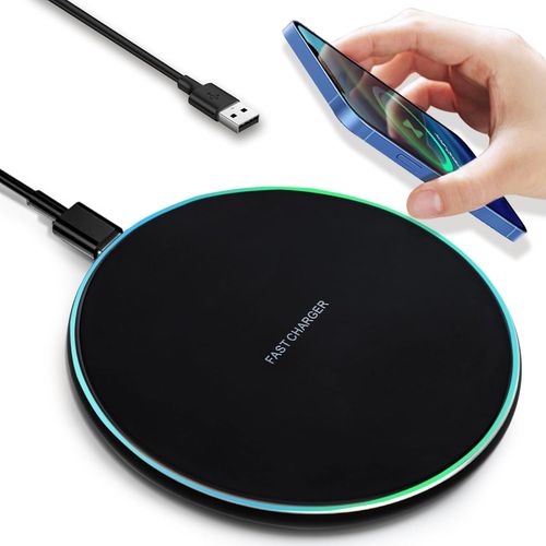 Eryi-Chargeur Sans Fil Avec Voyant Lumineux, Tapis De Charge Sans Fil Rapide Avec Cble Usb-C, Certifi Qi 15 W Max Compatible Avec Iphone 15/14/13/12/Xs, Samsung Galaxy S24/S23 Huawei