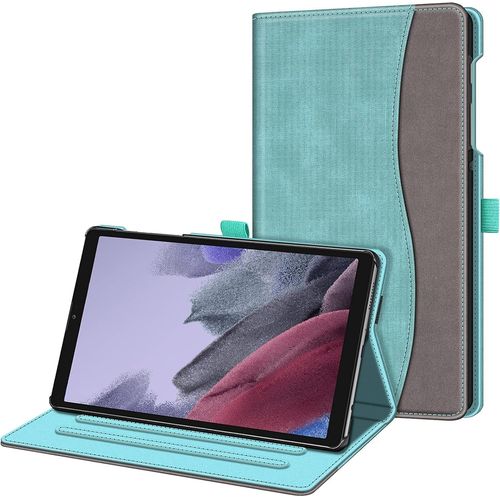 Eryi-Coque Compatible Avec Samsung Galaxy Tab A7 Lite 8,7 Pouces 2021, Housse Angles Multiples Etui Avec Poche De Document, Protection Pour Tab A7 Lite Sm-T225/T220/T227, Turquoise