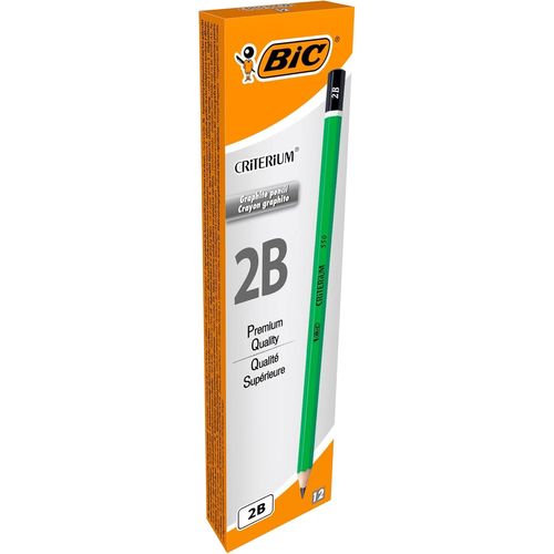 Eryi-Ecriture Criterium 550 Crayons  Papier - Mine Grasse Et Rsistante - Couleur Grise, 2b, Bote De 12