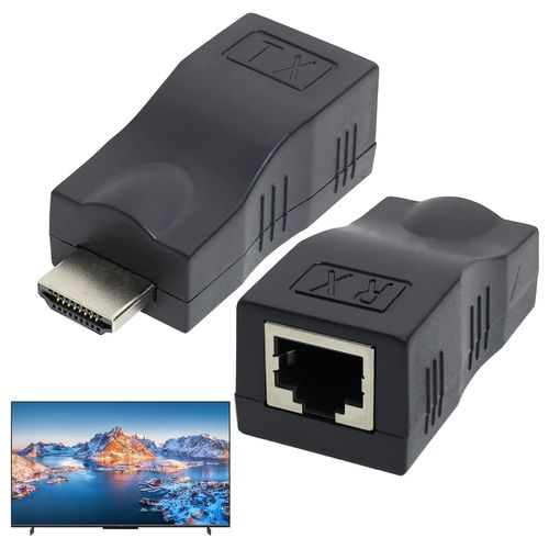 ERYI-Extendeur Hdmi Sur Rj45, Convertisseur De Signal Via Cble Ethernet Lan Simple, Compatible Pour Hdtv 4K, 2K, 1080P Et 3D, Pour Confrences Et Systmes De Surveillance