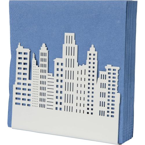 Eryi-Fisura - Porte-Serviettes De Table Originale Avec Motif De Btiment. Porte-Serviettes De Table Blanc. Porte-Serviettes En Mtal. Porte-Serviettes De Cuisine De 15x4x13 Cm.