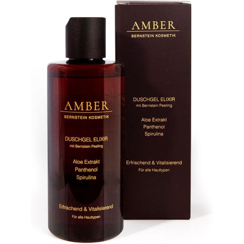 Eryi-Gel Douche Elixir Ambre Avec Exfoliant  L'ambre, Extrait D'aloe, Panthnol Et Spiruline - 250 Ml - Rafrachissant Et Revitalisant Pour Tous Les Types De Peau