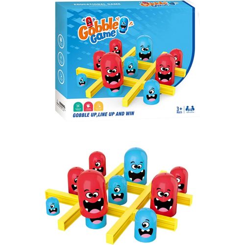 Eryi-Grand Manger Petit Tic Tac Toe Jeux De Stratgie Pour Enfants Jeu De Socit Surprise Tic Tac Toe Intrieur Parent-Child Interactive Jeux De Famille  Jouer Classique (Multicolore 1)