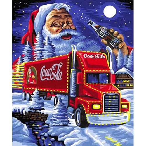 Eryi-Kit De Peinture Diamant Avec Outils - Pre Nol - Camion De Nol - Lune - Diy - 5d - Point De Croix - Mosaque - Artisanat [7585]