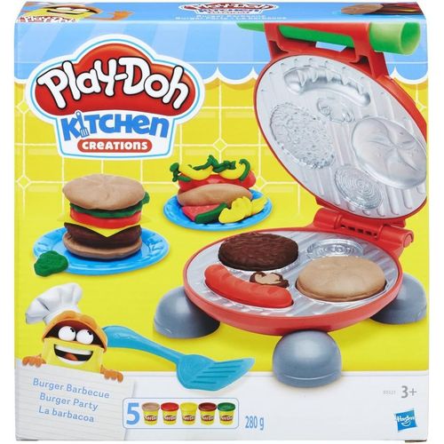ERYI-Kitchen, Burger Party Avec 5 Pots De Pate A Modeler, Jouet Cratif A Partir De 3 Ans