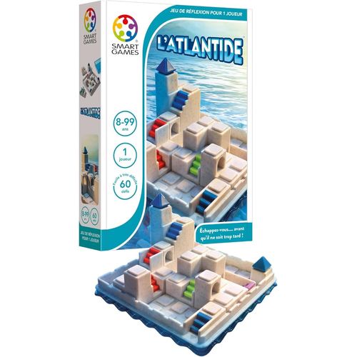 Eryi-- L'atlantide - Jeu De Rflexion - Puzzle - 60 Dfis 3d De Niveau Facile  Difficile - Echappe Toi Avant Qu'il Soit Trop Tard - 1 Joueur - De 8  99 Ans, Blanc