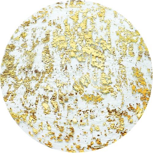 Eryi-Lot De 12 Sets De Table Ronds, Double Face Set De Table En Maille En Feuille D'or, Set Table Or Napperons Ronds Pour Dcoration De Table De Salle  Manger, Mariage, Vacances, Fte, Anniversaire,