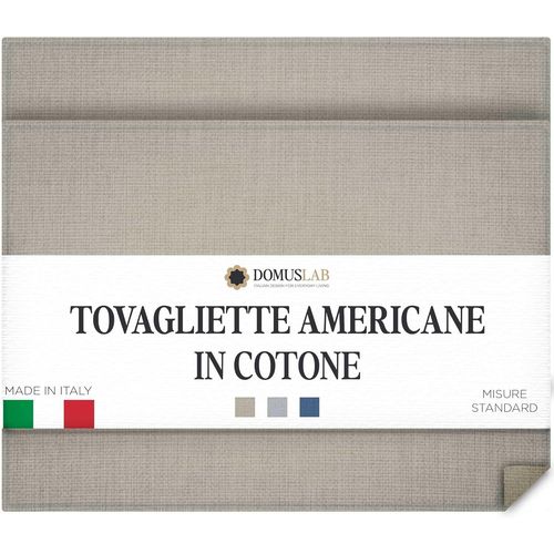 Eryi-Lot De 2 Sets De Table Amricains En Coton Lavables Fabriqus En Italie \U2013 Sets De Table lgants Et Modernes, 35 X 45 Cm (Beige Clair)