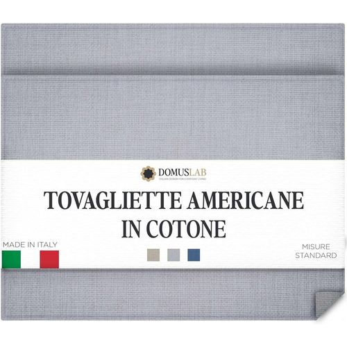 Eryi-Lot De 2 Sets De Table Amricains En Coton Lavables Fabriqus En Italie \U2013 Sets De Table lgants Et Modernes, 35 X 45 Cm (Gris)