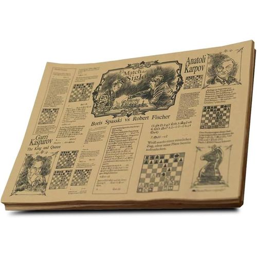 Eryi-- Lot De 250 Sets De Table En Papier Kraft 100 % Recycl - Dessous De Plat Au Design Unique Des Lgendes D'checs - Idal Pour Le Service  La Table - 30 X 40 Cm