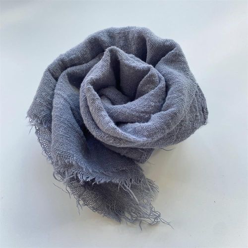 Eryi-Lot De 6 Serviettes En Lin - Serviettes En Tissu Rustique - Rutilisables - Serviettes De Table Dcoratives En Coton Et Lin - Pour Dcoration De Fte De Mariage - Gris Et Bleu