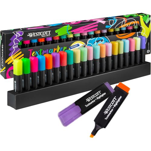 Eryi-Marqueurs De Table 20 Pices En Non Et Pastel | Lot De 20 Marqueurs Surlignants Avec Systme D'organisation | paisseur De Trait 2-5 Mm | Encre Premium Fabrique En Allemagne | E-744250 00
