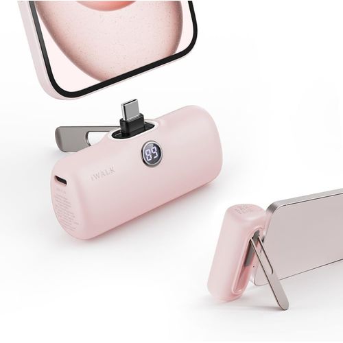 Eryi-Mini Batterie Externe Avec Support, Usb-C Power Bank, Charge Rapide 20w, 5000mah, Affichage Led, Compatible Avec Iphone 16/1[1743]