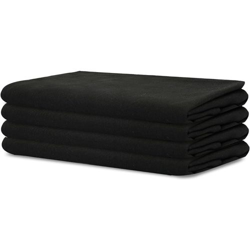 Eryi-- Paquet De 4 - Serviettes De Table Surdimensionnes 100% Coton 45 Cm X 45 Cm (18 Po X 18 Po), Noir - Tissu pais Pour Une Utilisation Quotidienne Avec Coins Arrondis