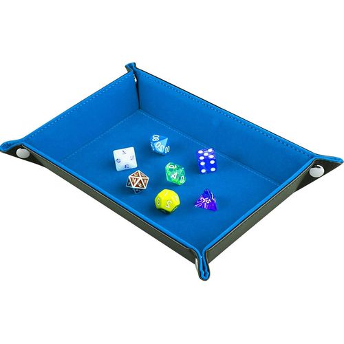 Eryi-Plateau Ds  Double Face, Rectangle Pliant En Cuir Pu Et Porte-Ds En Velours Bleu Ciel Pour Donjons Et Dragons Dg Dice Ding Et Autres Jeux De Table