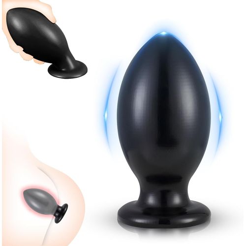 Eryi-Plug Anal Extra Large Pour Femmes HommesS-Xxxxl 7 Tailles),Rugby Boules Anales Buttplug Avec Ventouse Godemich,Plug Anale,Extenseur Xxl (L)