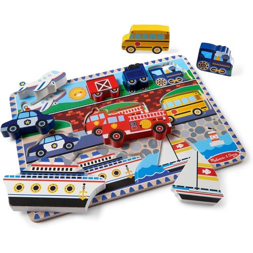 ERYI-Puzzle  Grosses Pices En Bois Vhicules, Cadeau Pour Enfants De 2 3 4 Ans, Jouets D'veil, Jouets D'Activit Et De Dveloppement, Jouet ducatif, Jouet Classique En Bois