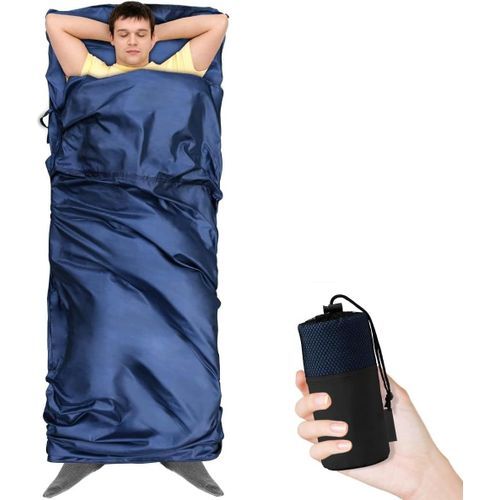 Eryi-Sac De Couchage De Refuge Ultra Lger En Microfibre Pour La Climatisation - Isolation Des Bactries - Avec Compartiment Pour Coussin - Idal Pour Les Auberges De Montagne, Les Auberges De Jeunes