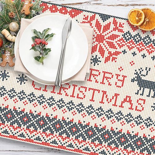 Eryi-Set De 4 Sets De Table En Pvc, 48 X 33 Cm, Antidrapant, Lavable, Rsistant  La Salet, Rsistant  La Chaleur, Fabriqu En Italie