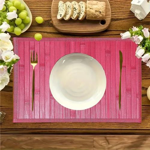 Eryi-Sets De Table En Bambou Pour Table  Manger, Sets De Table Amricains En Bois De Bambou, Ensemble De 4-2, Rsistant  La Chaleur, Tapis De Table De Cuisine, Durable Et Robuste (2)