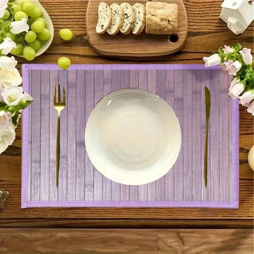 Eryi-Sets De Table En Bambou Pour Table  Manger, Sets De Table Amricains En Bois De Bambou, Ensemble De 4-2, Rsistant  La Chaleur, Tapis De Table De Cuisine, Durable Et Robuste (2)