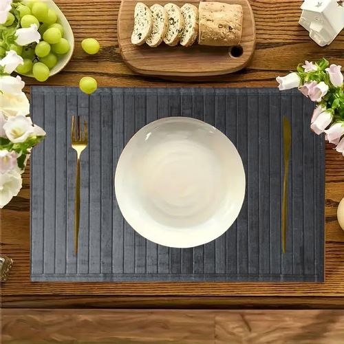 Eryi-Sets De Table En Bambou Pour Table  Manger, Sets De Table Amricains En Bois De Bambou, Ensemble De 4-2, Rsistant  La Chaleur, Tapis De Table De Cuisine, Durable Et Robuste (2)