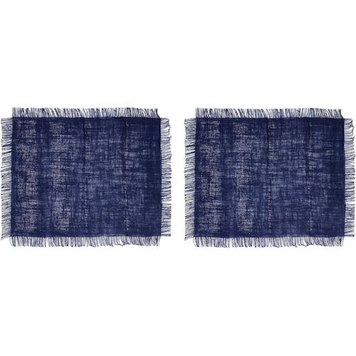 Eryi-Sets De Table En Jute, Lot De 2 Sets De Table Rectangulaires Bleus Pour Tables De Salle  Manger Rustiques, 35 X 45 Cm, Antidrapants, Design Naturel