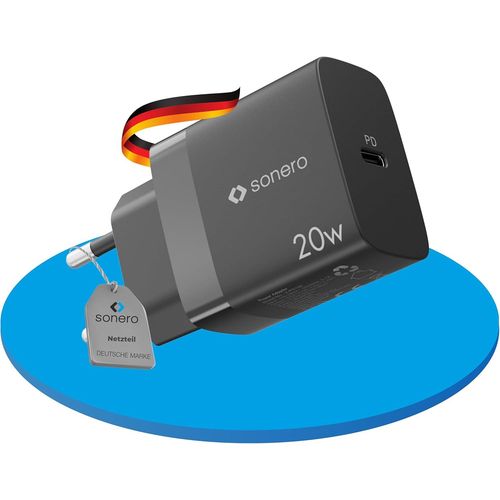 Eryi-Sonero Chargeur Usb-C, 1x 20 Watts Port Usb-C, Chargeur Rapide, Alimentation Usb, Chargeur De Tlphone Portable Avec Dtect[2584]