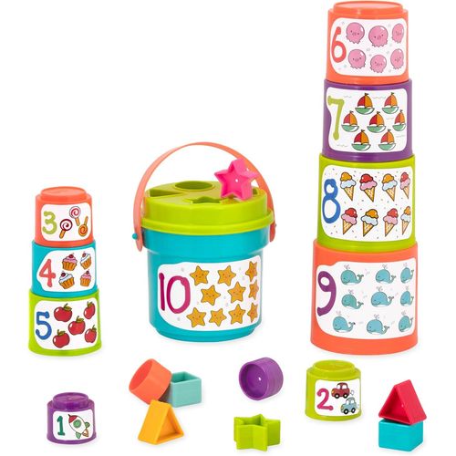 ERYI-- Sort Et Stack Jouet ducatif - 19 Pices