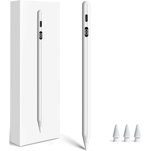 Eryi-Stylet 2me Gnration Pour Ipad Avec Affichage Led, Charge Usb-C, Palm Rejection & Tilt Sensitivity, Pencil Pour Ipad 6-10 Gen, Ipad Pro 11